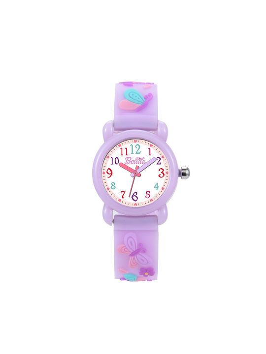 Bellita Kids Watch with Rubber/Plastic Strap Lilac