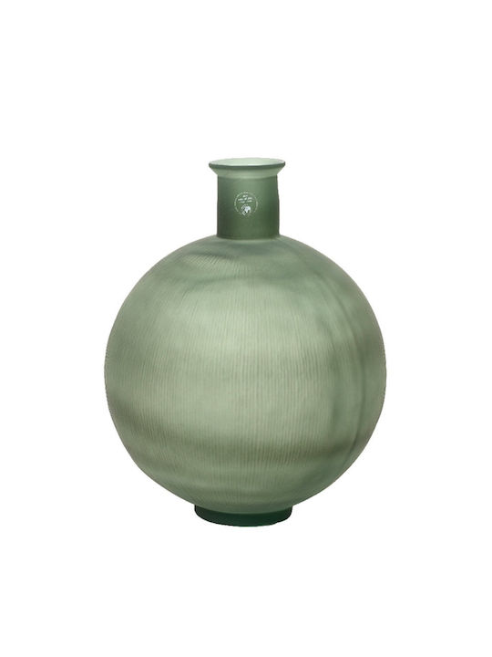 Vază Decorativă Sticlă Verde 34x34x44cm 1buc