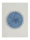 Nima Bath Mat Cotton Round Fuzzy Denim Blue Width 60cm