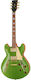 Harley Benton Ηλεκτρική Κιθάρα με Σχήμα Semiacoustic και HH Διάταξη Μαγνητών Metallic Green