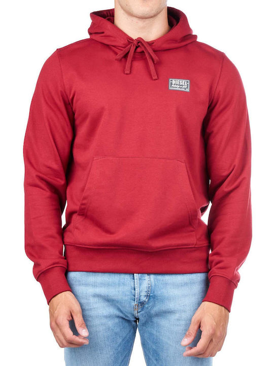 Diesel Sweatshirt with Hood Red