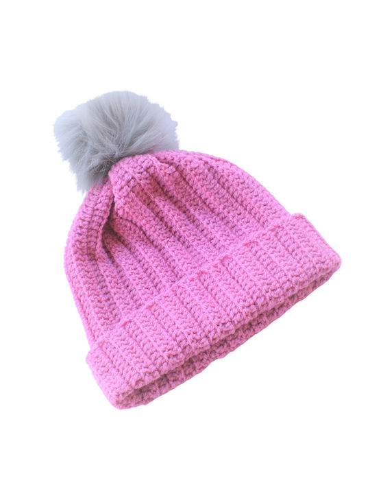 Philio Beanie Unisex Beanie Gestrickt in Rosa Farbe