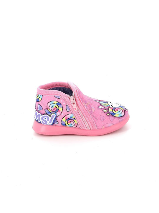 Adam's Shoes Girls Closed-Toe Bootie Slippers Pink