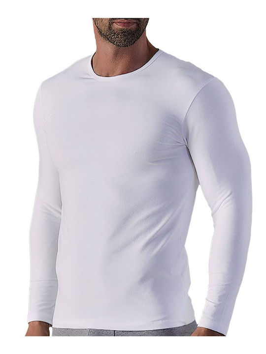 Men's Long Sleeve Undershirt White