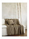 Nima Matis Ριχτάρι Τριθέσιου Καναπέ Δύο 'Οψεων Chenille 180x300εκ. brown