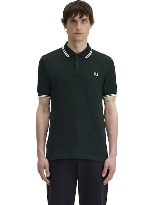 Herrenblusen Kurzarm Polo T-Shirt Nachtgrün