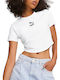 Puma Women's Athletic Crop Top Short Sleeve White