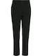 Damen Stoff Hose in Geradem Schnitt Schwarz