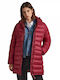Maddie Women's Long Puffer Jacket for Winter Gray