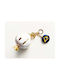 Lucrat manual Suspendata Amulet Rodie Auriu Ceramic 1buc