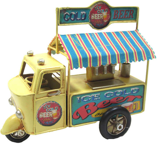 SP Souliotis Antike Dekorative Miniatur Auto Metallisch Kanteen Bierbar Tricycle