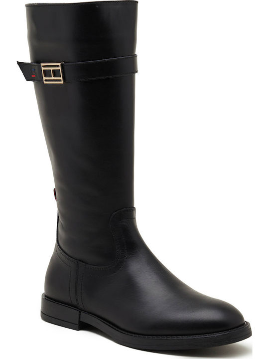 Leather Riding Boots Black