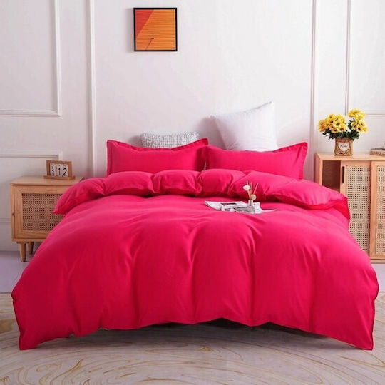 Marwa Bettbezug Einzelbett 160x240 Fuchsia