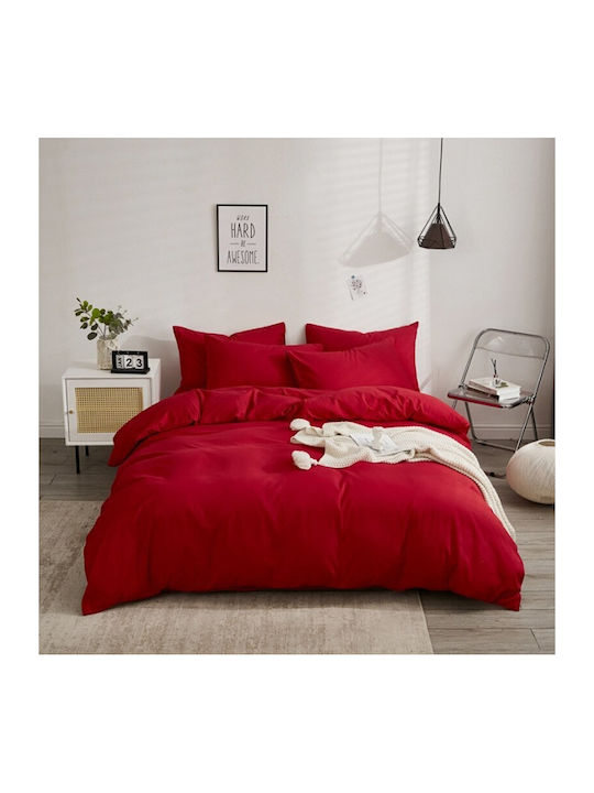 Marwa Duvet Cover Single 160x240 Bordeaux