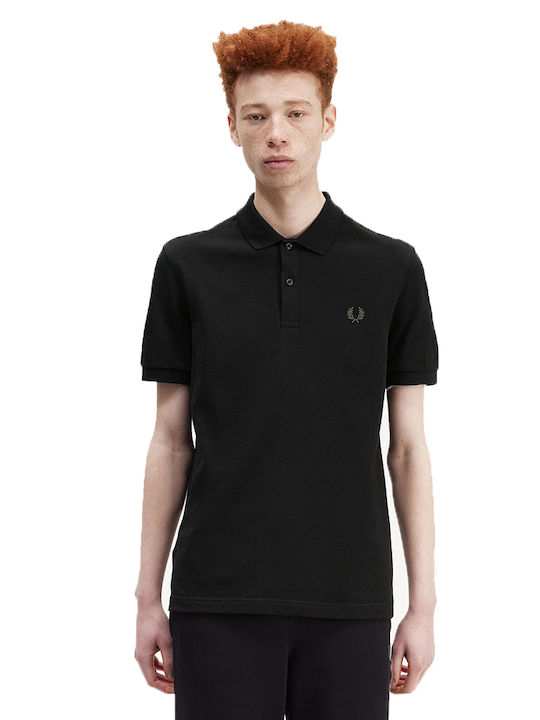 Fred Perry Herren Langarmshirt Schwarz