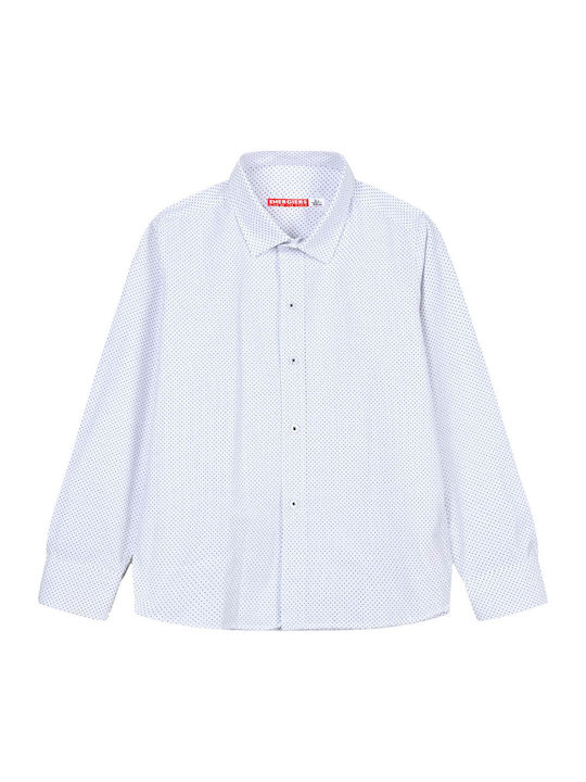 Energiers Kinder Polka Dot Hemd Langarm Weiß