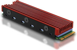 Axagon Passive Cooler Για M.2 Ssd, 80mm Ssd, Alu Body, Silicone Thermal Pads Clr-m2 Radiator Κόκκινο