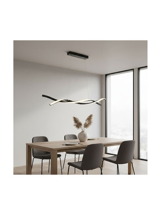 GloboStar Morales Pendant Light Black Rail 90x14x14cm