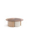 Oval Central Glass Coffee Table Brown W104xL105xH47.5cm