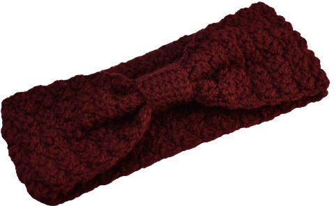 Frauen Stirnband Gestrickt in Burgundisch Farbe