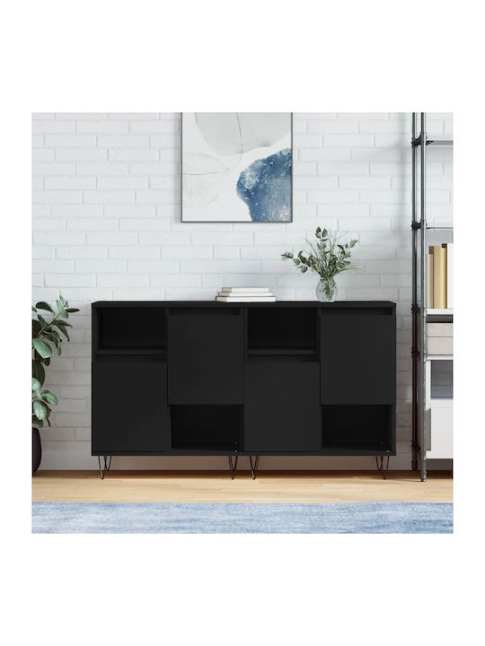 Wooden Buffet Black L120xW35xH70cm