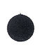 Hängendes Kugel Ornament Ornament Kunststoff Schwarz mit Glitzer 15cm