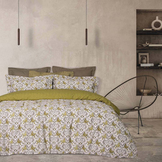 Das Home Set Cearșafuri cu Elastic 170x200+35cm. Casual 5412 Ulei - Albastru - Nude 4buc