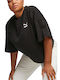 Puma Classics Women's Athletic Blouse Short Sleeve Black