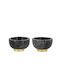Artekko Decorative Bowl Black 10.2x10.2x6.4cm