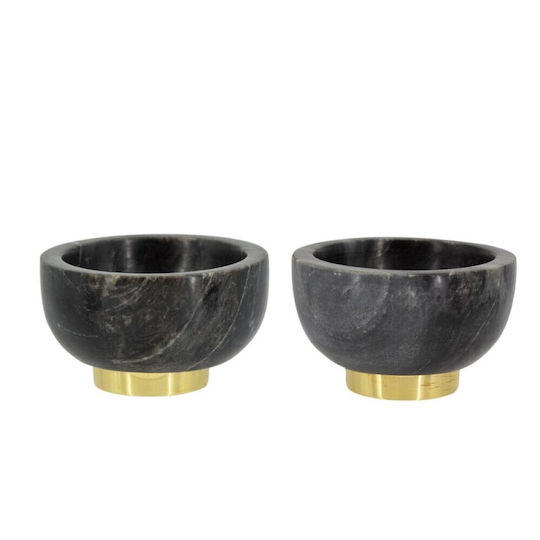 Artekko Ketch Bol Decorativ din Marmură Negru 10.2x10.2x6.4cm 1buc