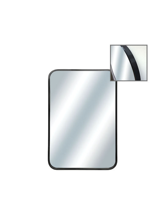 Marhome Wall Mirror with Black Metallic Frame 60x40cm 1pcs