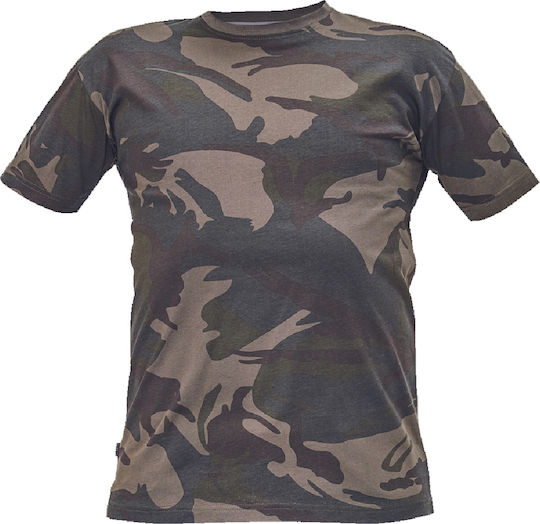 Cerva T-shirt Militär 100% Baumwolle in Khaki Farbe
