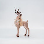 Eurolamp Christmas Fabric Figure Deer Pink 39x19cm.