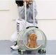 Animal Trolley Dimensions for Dog Cat Carrying Up to 7kg Transparent L43xW40xH26cm