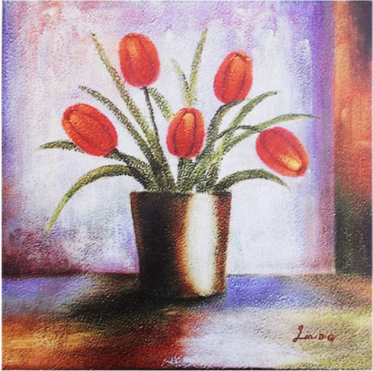 Karvounis Painting on Canvas 38x38cm