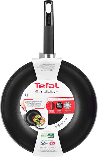 Tefal Simplicity Wok din Aluminiu cu Strat Antiaderent 28cm