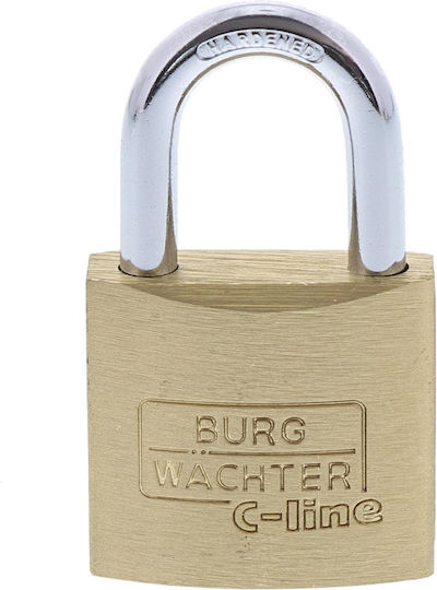 Burg Wachter Bronze Padlock Brass with Key 25mm 1pcs