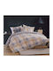 Nef-Nef Homeware Duvet Cover Set Cotton Queen with 2 Pillowcases 240x230 Coridon Yellow