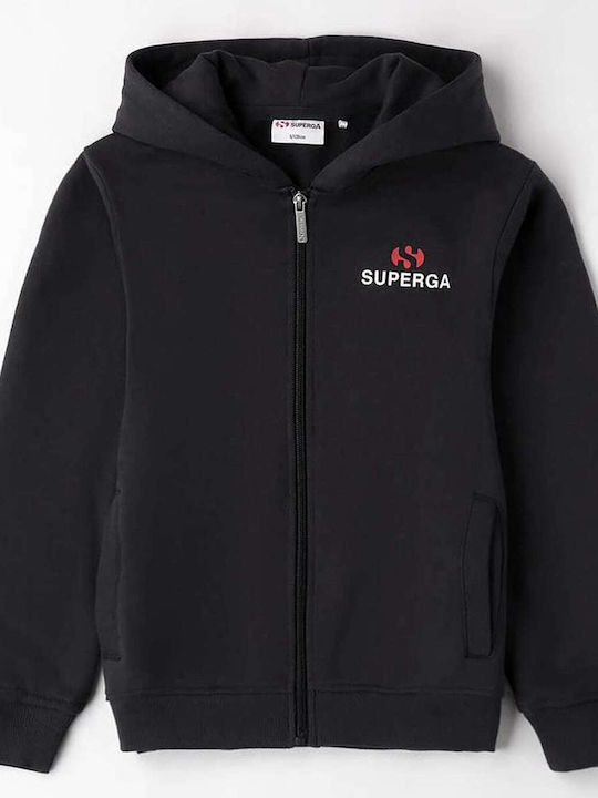 Superga Sweatshirt with Zipper Black