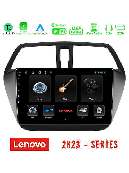 Lenovo Sistem Audio Auto pentru Suzuki SX4 S-Cross / SX4 (Bluetooth/USB/WiFi/GPS) cu Ecran Tactil 9"