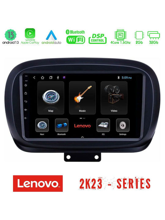 Lenovo Ηχοσύστημα Αυτοκινήτου για Fiat 500X (Bluetooth/USB/WiFi/GPS) με Οθόνη Αφής 9"