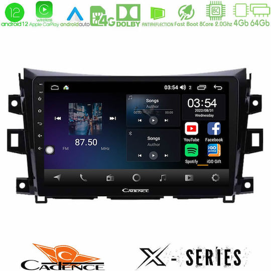 Cadence Sistem Audio Auto pentru Nissan Navara / NP300 2016+ (Bluetooth/USB/WiFi/GPS/Apple-Carplay/Android-Auto) cu Ecran Tactil 9"