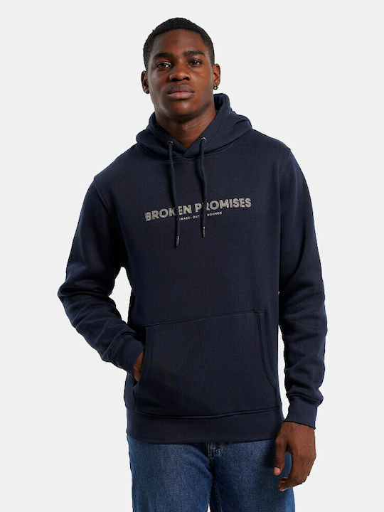 Rebase Men's Sweatshirt with Hood Navy Blue