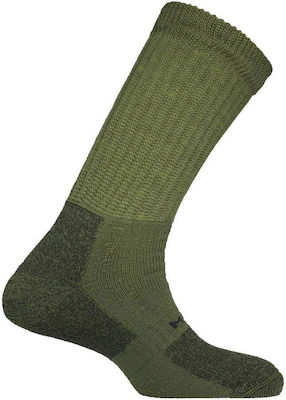 Mund Πεζοπορίας Long Hunting Socks Woolen in Khaki color