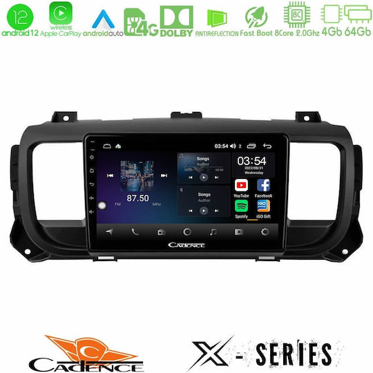 Cadence Car Audio System for Peugeot Expert / Traveller Opel Vivaro Toyota Proace Citroen Jumpy Honda City 2018> (Bluetooth/USB/WiFi/GPS/Apple-Carplay/Android-Auto) with Touch Screen 9"