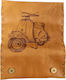 One Leather Tobacco Pouch With Magnetic Clasp Brown