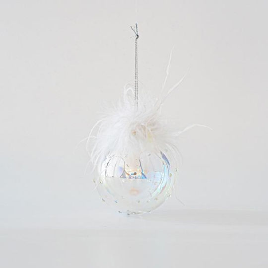 Set of 4 Transparent Glass Ball Ornaments 8cm Set of 4 Transparent Glass Ball Ornaments 8cm