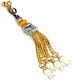 Roloi Komboloi Worry Beads with Tassel Gold 6cm