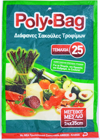 Polybag Poly Bag 25 Pcs Small Food Storage Bags 35cm 25pcs