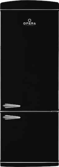 Opera Italiana Kühl-Gefrierkombination 472Es Total NoFrost H190.1xB71xT76cm. Schwarz OFRMC70N